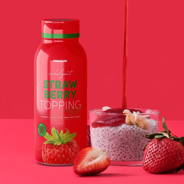 v1526052_prozis_indulgent-strawberry-topping-300-g_newin Nappage Indulgent - Fraise 300 g